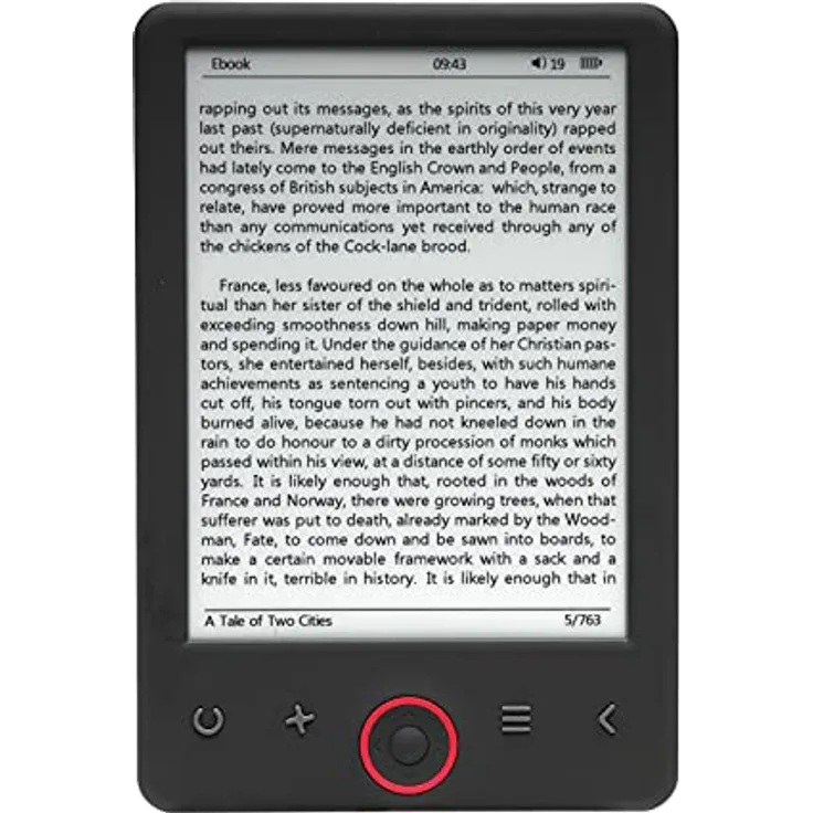 Denver EBO-635L (6", 4 GB, Black), eReader, Schwarz