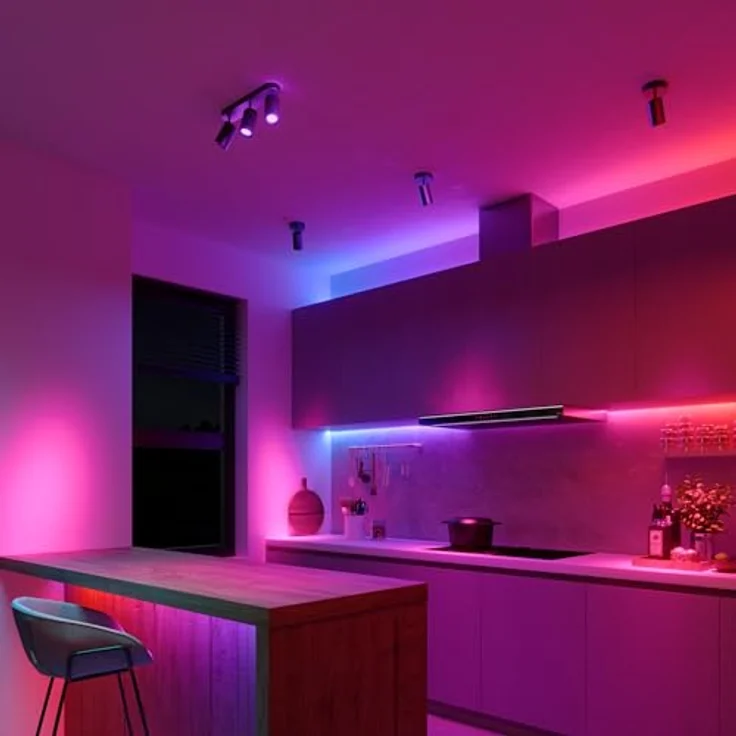 CALEX WLAN LED Deckenlampe, 3 Flammig Spot, Steuerbar via App, kompatibel mit Amazon Alexa, Schwarz, Oval – Bild 3