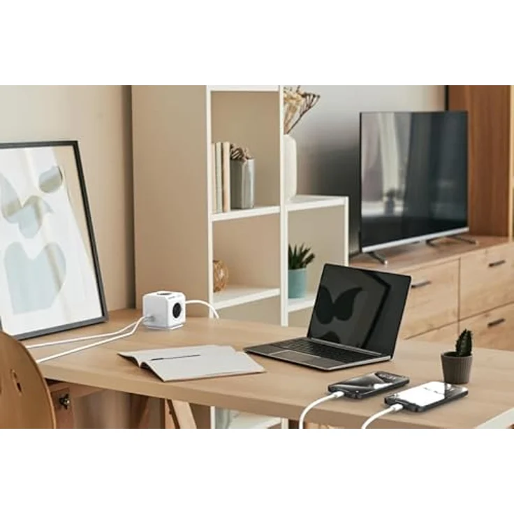 CubeNest Power Cube Extended Steckdosenwürfel USB PD 35W mit 2xUSB-C Anschlüssen | 1.5m Kabel, Schuko Typ F | Schnellladefunktion (Grau) – Bild 2