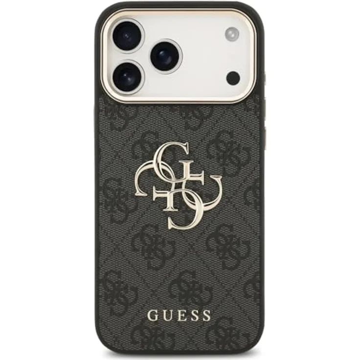 CG MOBILE Guess 4G Groß 4G Klassiker Logo Hülle für iPhone 17 Pro Max, Schwarz/Gold, Kunstleder/TPU/PC, Hoher Schutz und präzise Passform – Bild 3