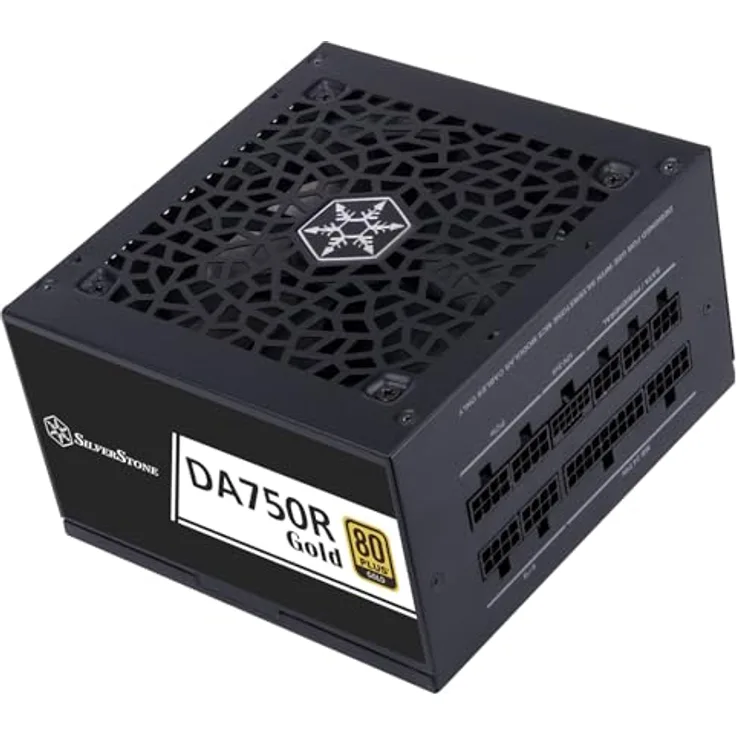 SilverStone Technology DA750R Gold, 80 Plus Gold vollständig modulares ATX-Netzteil, 750W, ATX 3,0 & PCIe 5,0, SST-DA750R-GMA