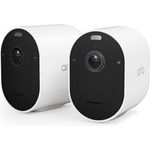 Arlo Pro 5 WLAN Überwachungskamera aussen, 2K UHD, 2er Set Weiß, Verbesserte Farbnachtsicht, 160° Blickwinkel, 2-Wege Audio, mit 30-tägigem Secure Plan Testzeitraum