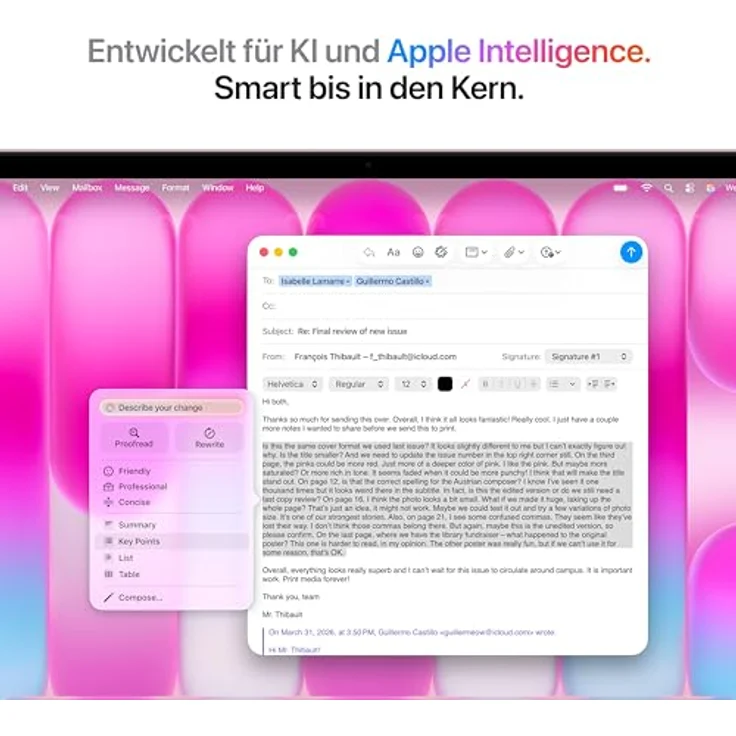 Macbook Neo 13; A18 6-Core CPU  5-Core GPU - 8 GB - 512 GB SSD - Touch ID - Rosa - 2026 – Bild 4