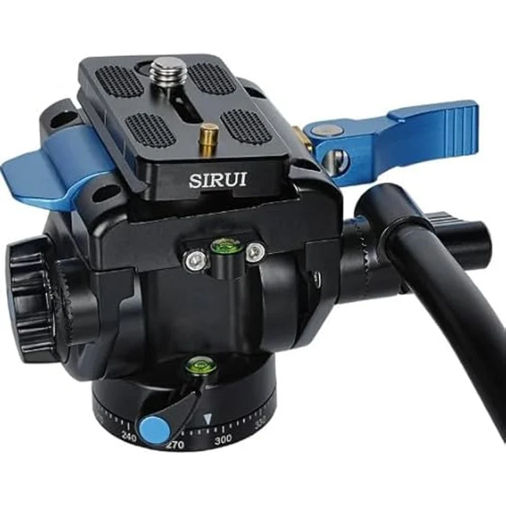 Sirui VA-5X Compact Video Head, Fluid-Drag-System für sanfte Schwenk- und Neigungsbewegungen, Aluminiumlegierung, Schnellwechselplatte, 6.6 kg Traglast – Bild 2