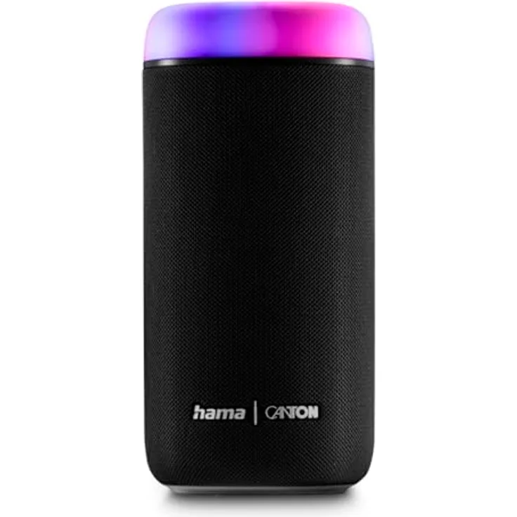 Hama Bluetooth Lautsprecher, 30W (wasserfest IPX4, LED Lichteffekte, 12 Stunden Akkulaufzeit, Bluetooth Lautsprecher klein, Musikbox Bluetooth, Partybox Bluetooth, Bluetooth Speaker) schwarz