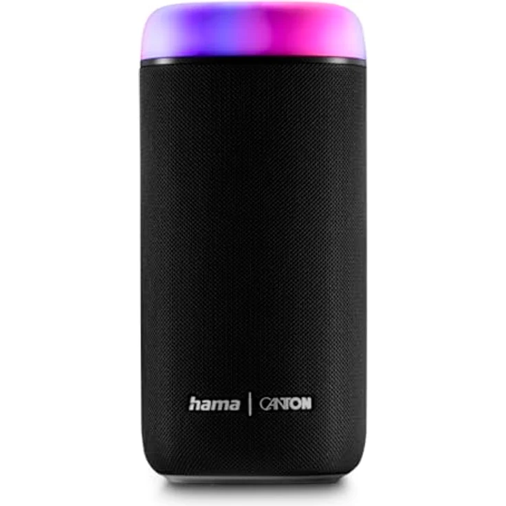 Hama Bluetooth Lautsprecher, 30W (wasserfest IPX4, LED Lichteffekte, 12 Stunden Akkulaufzeit, Bluetooth Lautsprecher klein, Musikbox Bluetooth, Partybox Bluetooth, Bluetooth Speaker) schwarz – Bild 1