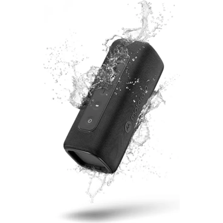 Motorola ROKR 600 Kabelloser Bluetooth-Lautsprecher, 30-W-Sound, Wasser- und staubdicht, für 20+ Lautsprecher, 6h Wiedergabe, Schwarz – Bild 1