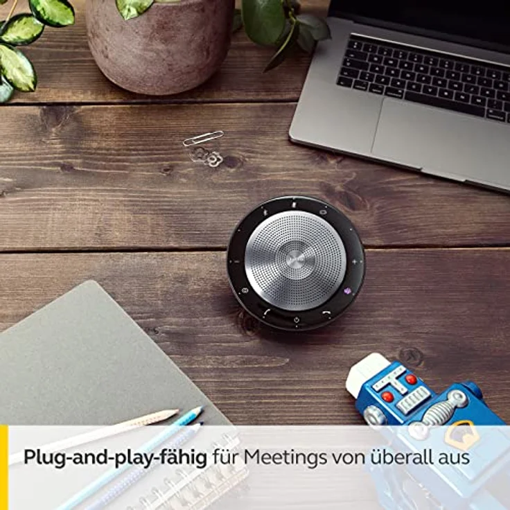 Jabra PanaCast Meet Anywhere Videokonferenz-Bundle - Videokamera, Panorama-Ansicht in 4K-Auflösung, Jabra Speak 750 - UC zertifiziert, Teams, Zoom und Google Meet kompatibel - Reiseetui & 1m USB-Kabel – Bild 5
