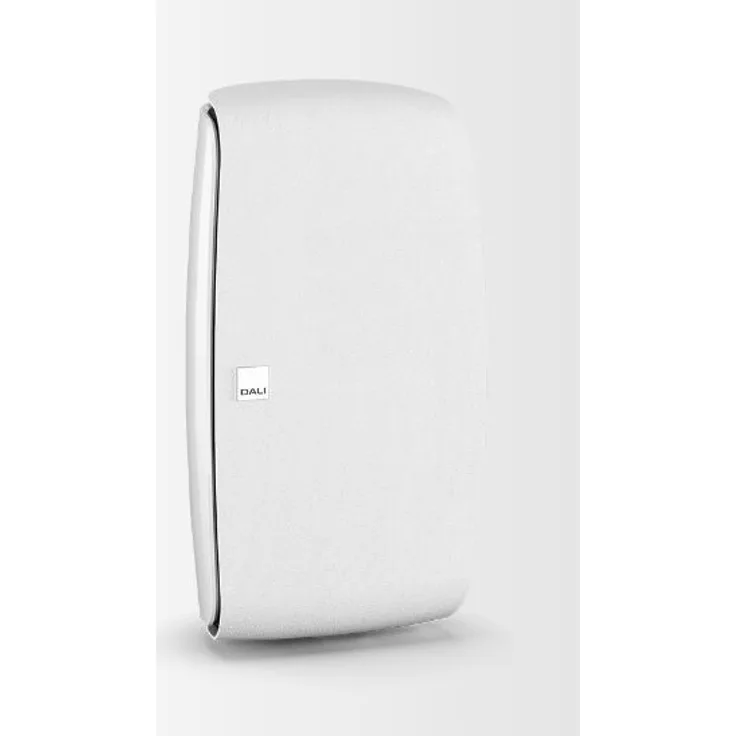 DALI Fazon Sat, kompakter Premium-Design-Lautsprecher mit 2-Wege-System, weiße Hochglanz-Oberfläche, Holzfaser-Membranen, ideal für Center/Soundbar-Einsatz