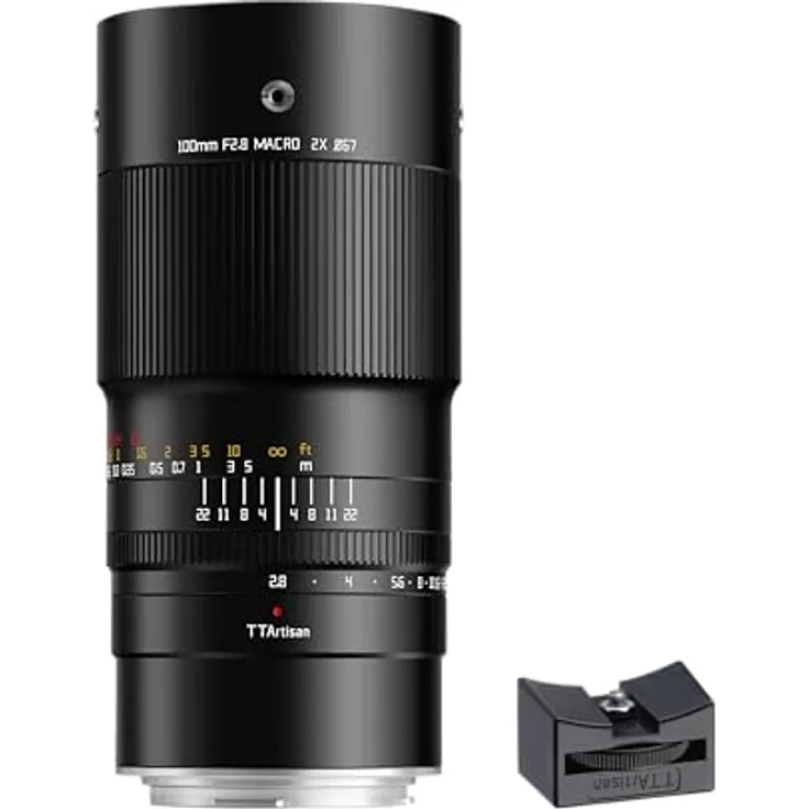 TTArtisan 100mm F2.8 Makro Objektiv kompatibel mit Canon RF, metallische Verarbeitung, Makro 2:1, Naheinstellung 0,25m