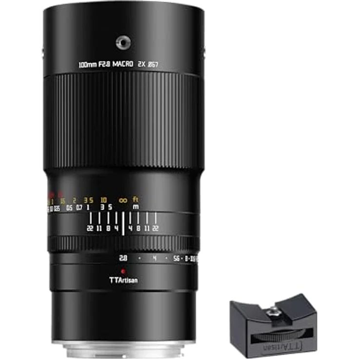 TTArtisan 100mm F2.8 Makro Objektiv kompatibel mit Canon RF, metallische Verarbeitung, Makro 2:1, Naheinstellung 0,25m – Bild 1