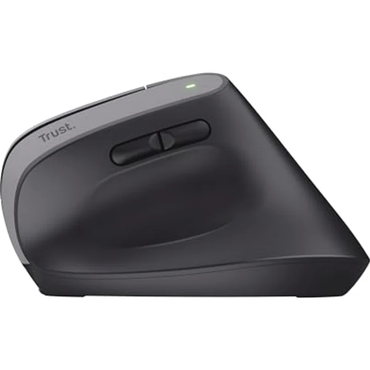 Trust Bayo+ Wiederaufladbare Vertikale Maus Bluetooth + RF 2.4GHz, Vorbeugung Gegen Mausarm/Tennisarm (RSI Syndrom), 70% Recyclingkunststoff, Kabellose Ergonomische Maus PC, Laptop, Mac - Schwarz – Bild 5