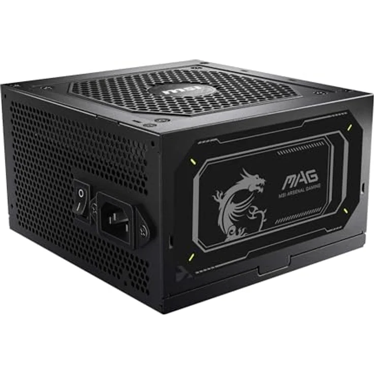 MSI MAG A750GL PCIE5 II, 750 W PC-Netzteil, 80 PLUS Gold, vollmodular, aktive Kühlung, Schwarz – Bild 2