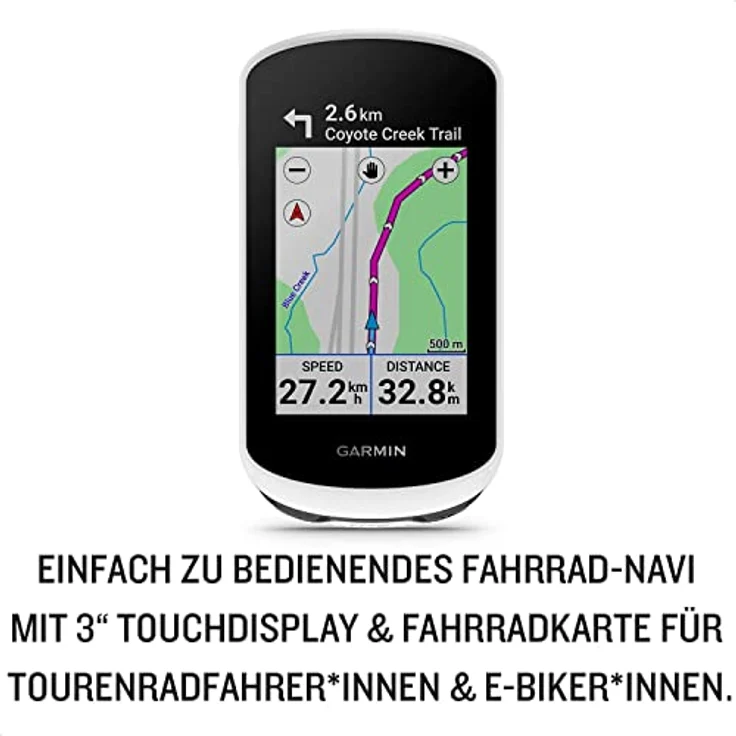 Garmin Edge Explore 2 - GPS-Fahrradnavi für Tourenradfahrende & E-Bikende, 3" Touchdisplay, einfache Bedienung, spezifisches E-Bike Routing, vorinstallierte Europakarte & bis zu 16 Std Akkulaufzeit – Bild 2