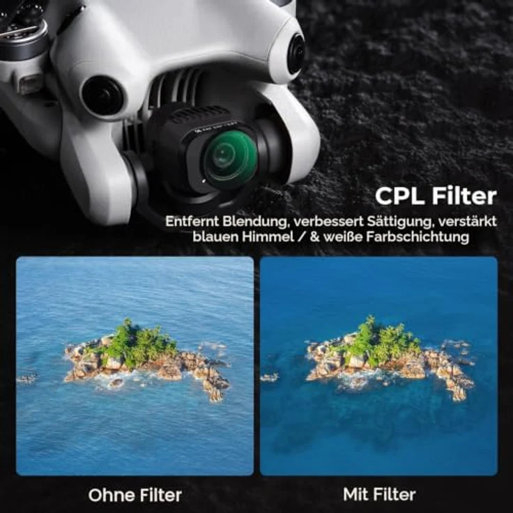 K&F CONCEPT Mini 4 Pro Filterset, 4 Stück ND2-ND32+ND32-512+CPL+UV Filter, für DJI Mini 4 Pro, HD optisches Glas, ultraleichtes Aluminium – Bild 4