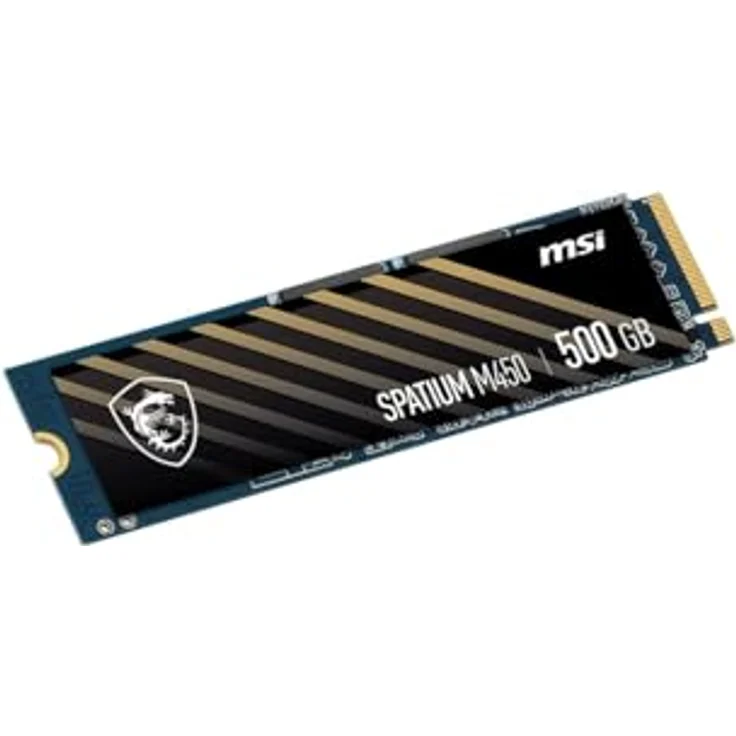MSI Spatium M450 SSD NVMe M.2, 500GB, PCIe 4.0, 3000MB/s Lesen, 2000MB/s Schreiben, hohe IOPS-Leistung – Bild 2