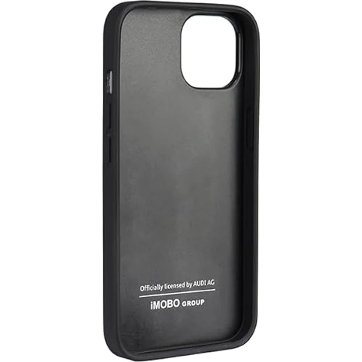 Audi Genuine Leather iPhone 14 6.1" Hardcase, Schwarz, TPU/Naturleder, schlankes Design, geprägtes Rhombenmotiv, Zugang zu allen Tasten und Ports – Bild 4