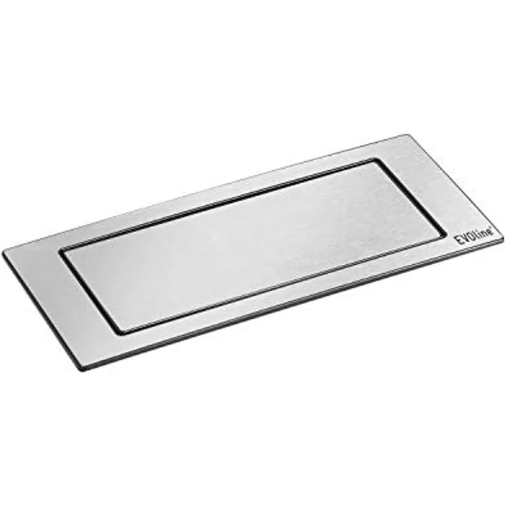 EVOline BackFlip, 2 Stk. Schukosteckdosen, 1 Stk. USB-C-Charger, Edelstahl