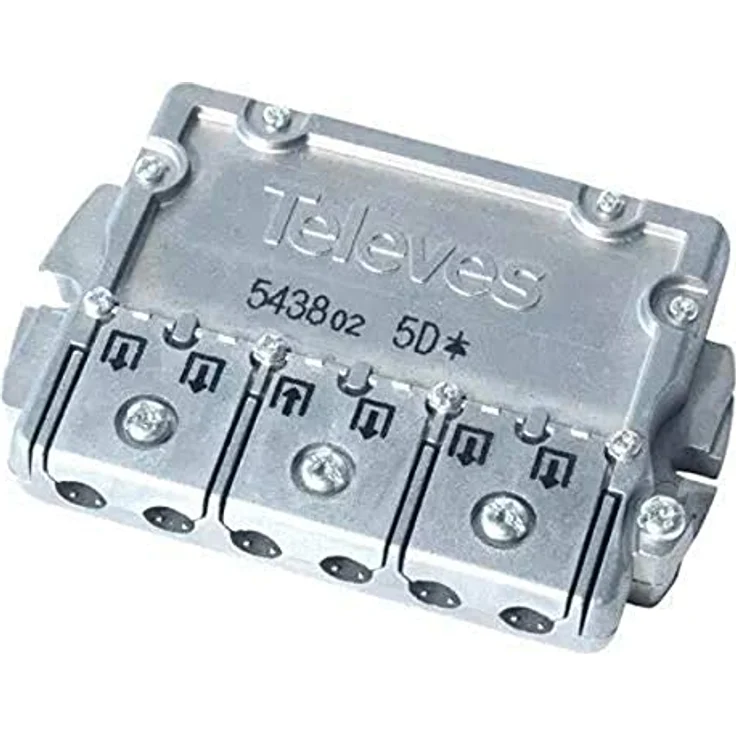 Televes 543802 Kabelsplitter Edelstahl - Kabelspalter oder -kombinatoren (Kabelsplitter, 5-2400 MHz, Edelstahl, 10 dB, Sichtverpackung) – Bild 2