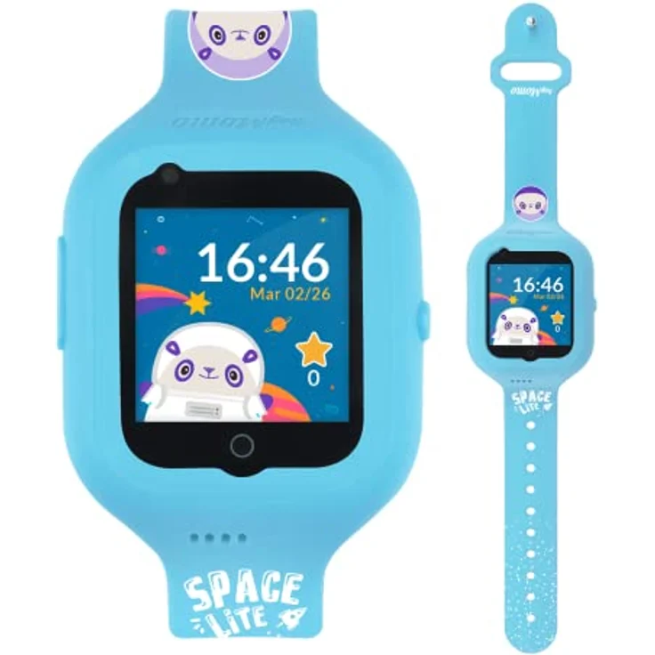 SoyMomo Smartwatch Space Lite - Kinder Handy GPS-Uhr mit 4G Kamera Telefon Anruf Sprachnachrichten IP65 Wasserresistent (Blue) – Bild 2
