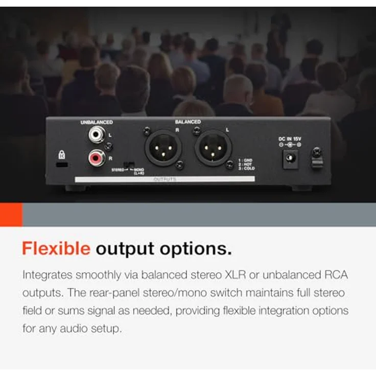 TASCAM RX-BT10, Kompakter Stereo-Bluetooth-Empfänger mit Bluetooth 5.1, XLR- und Cinch-Ausgängen, ausziehbarer Antenne und Halterungssatz – Bild 4