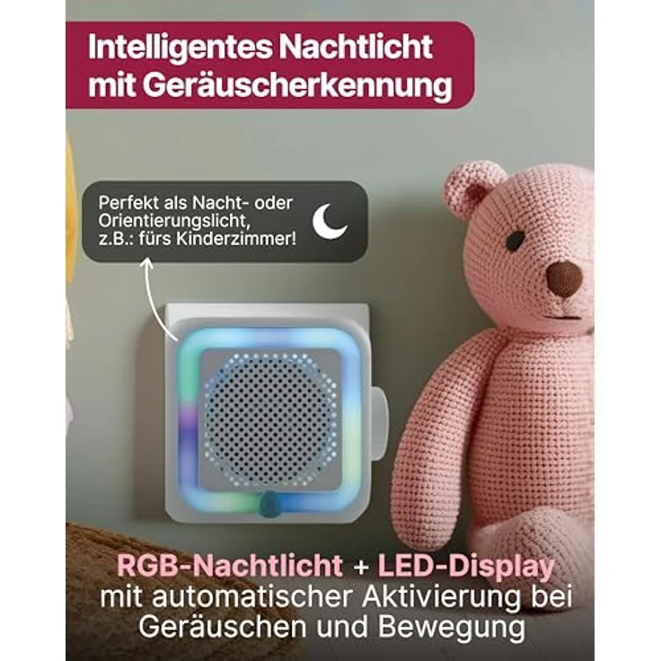 Schwaiger Steckdosenradio RAFM0100 mit Bluetooth, LED-Display und Nachtlicht – Bild 6