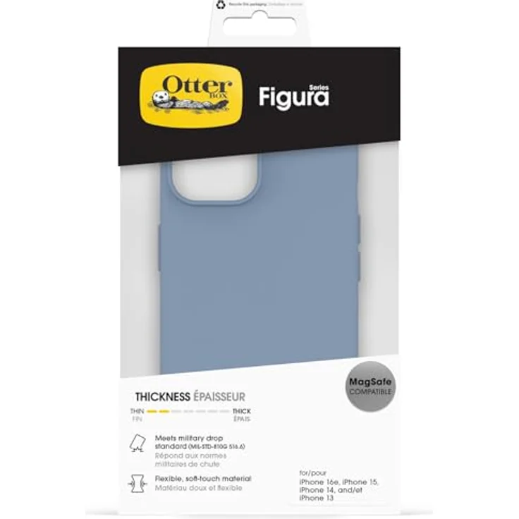OtterBox Figura Serie MagSafe Hülle für iPhone 17e, 16e, 15, 14, 13, stoßfest, ultraschlank, Militärstandard getestet, Blau – Bild 5