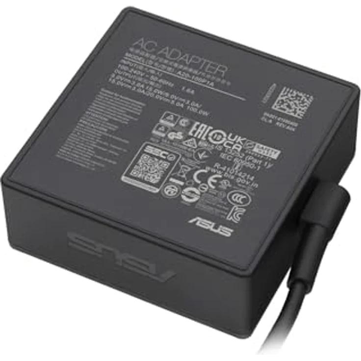 ASUS W126139266, 100 W Notebook Netzteil, Schwarz, USB-C, flexible Ausgangsspannung 5-20 V, inkl. Netzkabel – Bild 1