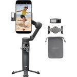 DJI Osmo Mobile 7P Gimbal-Stabilisator für iPhone, Android, Natives Tracking, Beleuchtung, 3-Achsen-Smartphone-Gimbal, schneller Start, EIN-klick-Bearbeitung, integrierter Verlängerungsstab & Stativ
