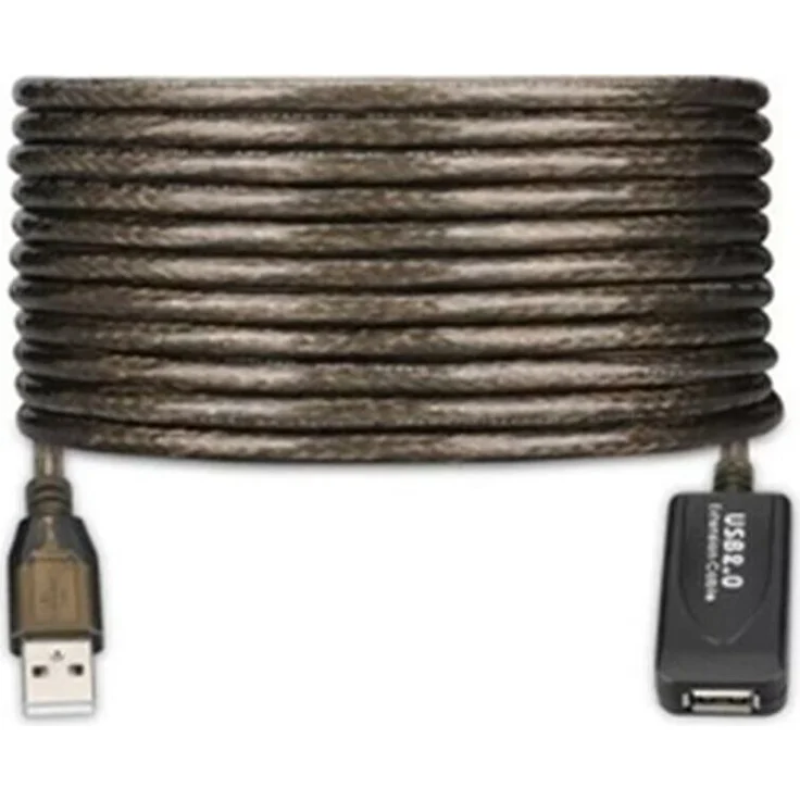 Ewent EW1025 USB 2.0 Verlängerungskabel, 30m, schwarz, mit Datenübertragung bis 480 Mbps – Bild 1