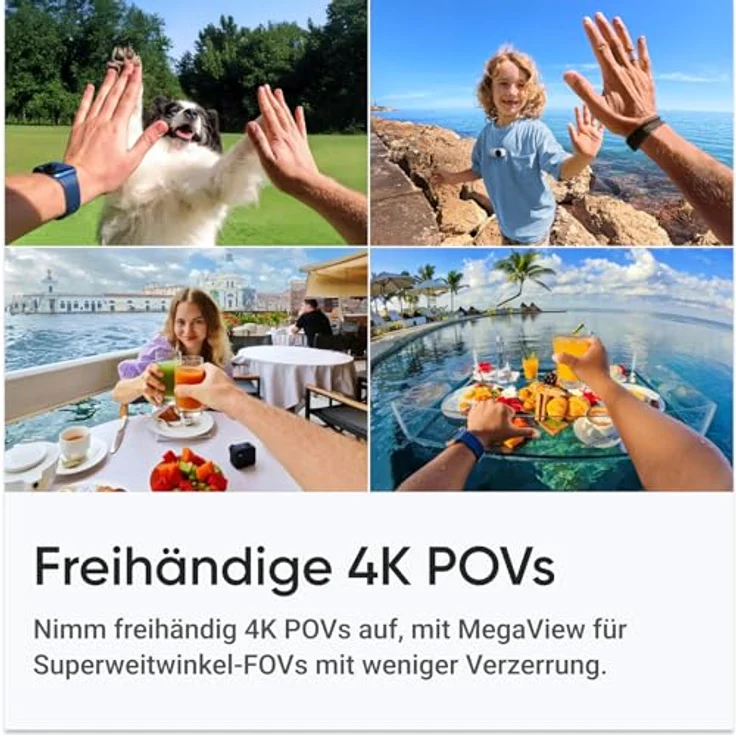 Insta360 GO 3S 128 GB - Tragbare 4K Mini-Kamera, Freihand-POVs, Stabilisierung, 140 min Akku, 10 m wasserdicht, KI-Bearbeitung, Apple Find My, für Vlogs, Reisen, Outdoor – Bild 3