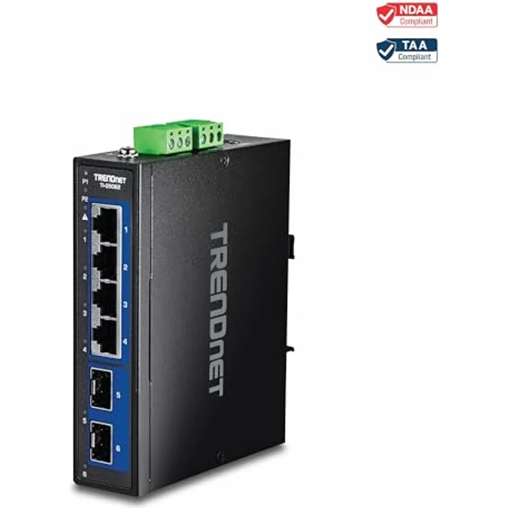 Trendnet 6-Port Industrial 2.5G DIN-Rail Switch mit 10G SFP, Netzwerk Switch mit PoE, Schwarz – Bild 9
