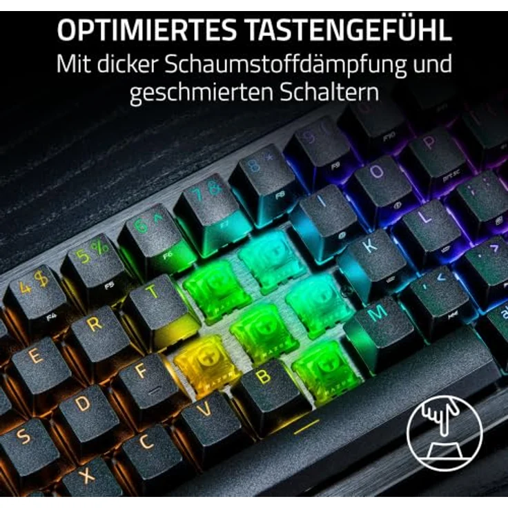 Razer Huntsman V3 HE Magnetic Mini 65%, Kabelgebundene Gaming-Tastatur mit 8KHz Polling-Rate, RGB-LED, magnetischen Schaltern, Schwarz – Bild 8
