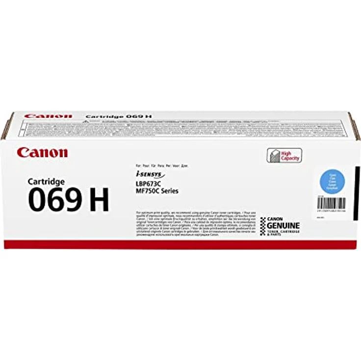 Canon Tonerkartusche 069H, originale Tonerpatrone, hohe Ergiebigkeit bis zu 5500 Seiten, cyan – Bild 2