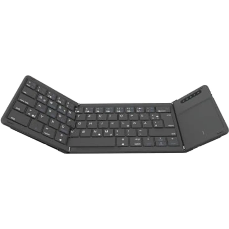 Samsung C&T Faltbare Bluetooth Tastatur mit Touchpad, QWERTZ-Layout, Bluetooth 5.0, schwarz – Bild 1