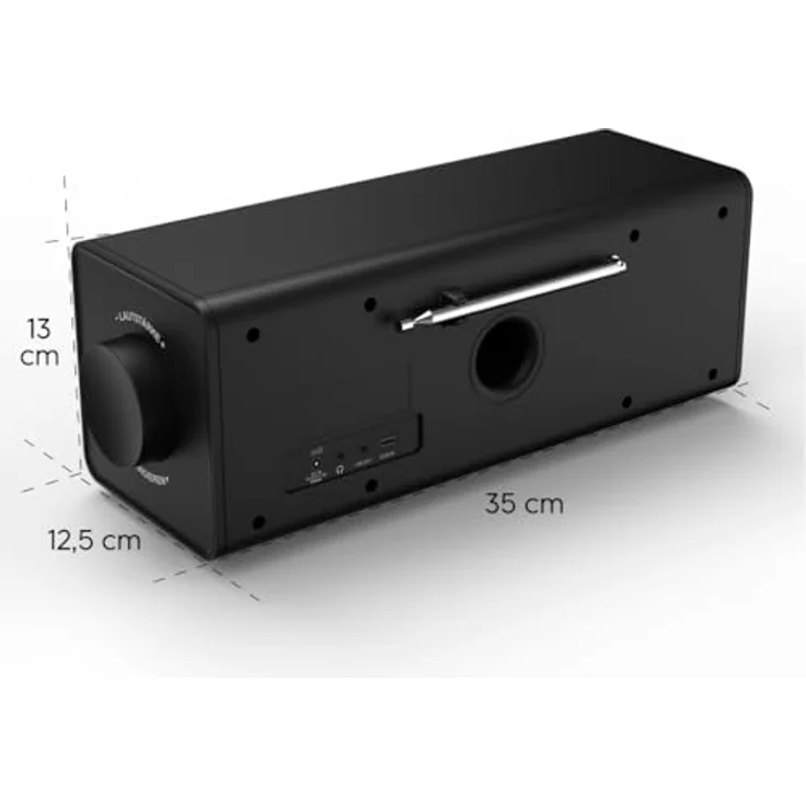 Hama Digitalradio DR2002BT, FM/DAB/DAB+/Bluetooth RX, Radiowecker, Stereo, SW (DAB, DAB+, FM, Bluetooth), Radio, Schwarz – Bild 6