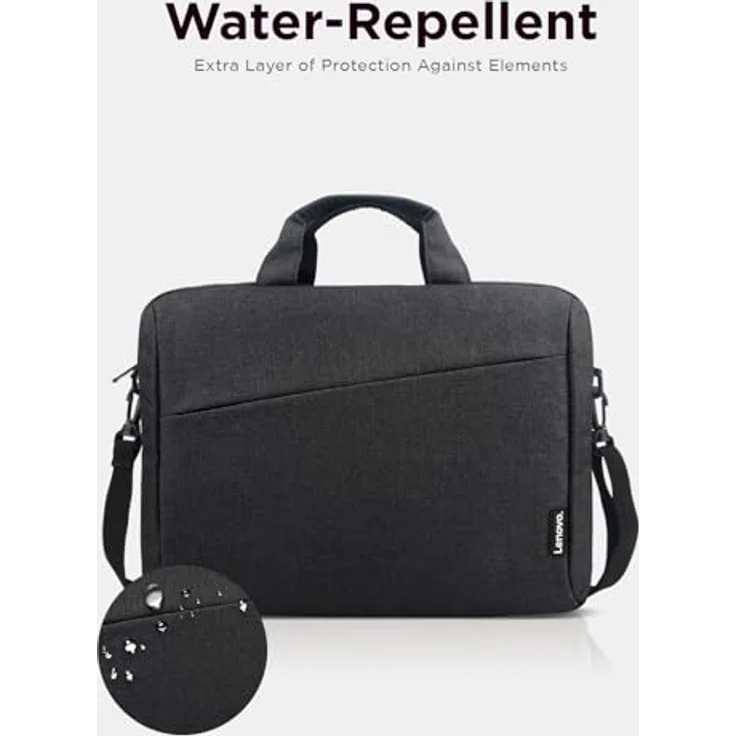 Lenovo Laptoptasche 16-inch Laptop Topload Black (ECO) - Lenovo 15,6-Zoll Laptop-Rucksack, strapazierfähiges Polyestergewebe, schlankes Design, gepolsterter Innenraum, zusätzlicher Stauraum, gesteppte Rückenpartie, verstellbare Schultergurte – Bild 3