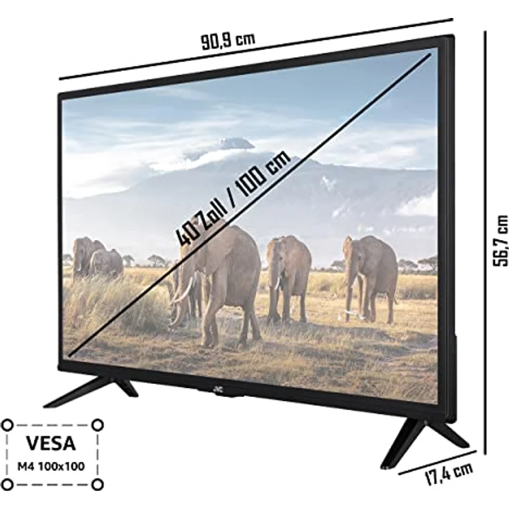 JVC LT-40VF3056 40 Zoll Fernseher/Smart TV (Full HD, HDR, Triple-Tuner) - Inkl. 6 Monate HD+ [2023] – Bild 4