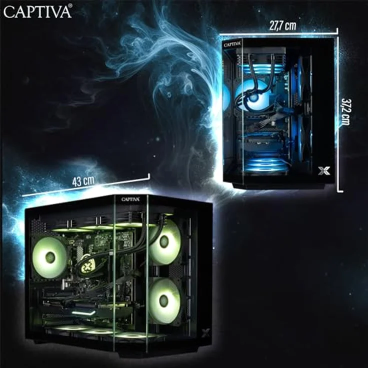 CAPTIVA Advanced Gaming R92-593, Desktop-PC mit AMD Ryzen 5 7500F, 32 GB RAM, 1 TB SSD, Windows 11 Home, GeForce RTX 5060 Ti – Bild 5