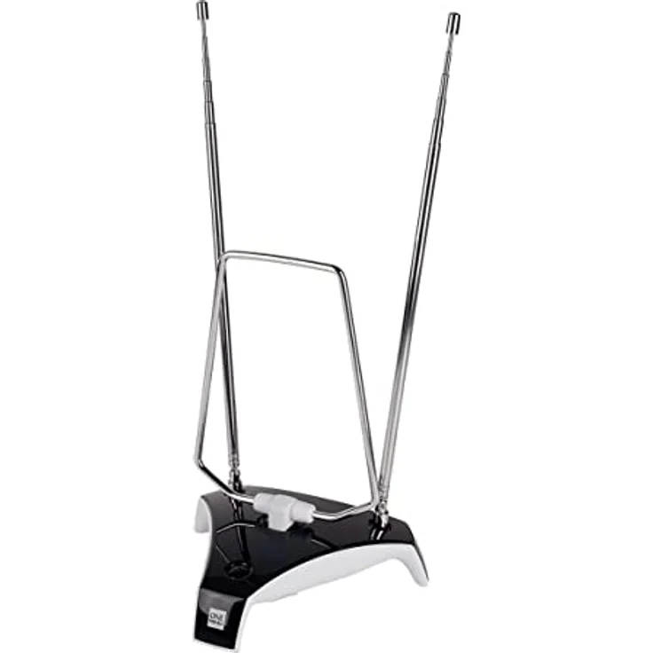 One For All DVB-T-DVB-T2 Indoor-Zimmerantenne - HD-HDTV Fernseher TV Antenne - 0-5 km Reichweite ? 1.5 meter Koaxialkabel - UHF-VHF - Silber - SV9305 – Bild 4