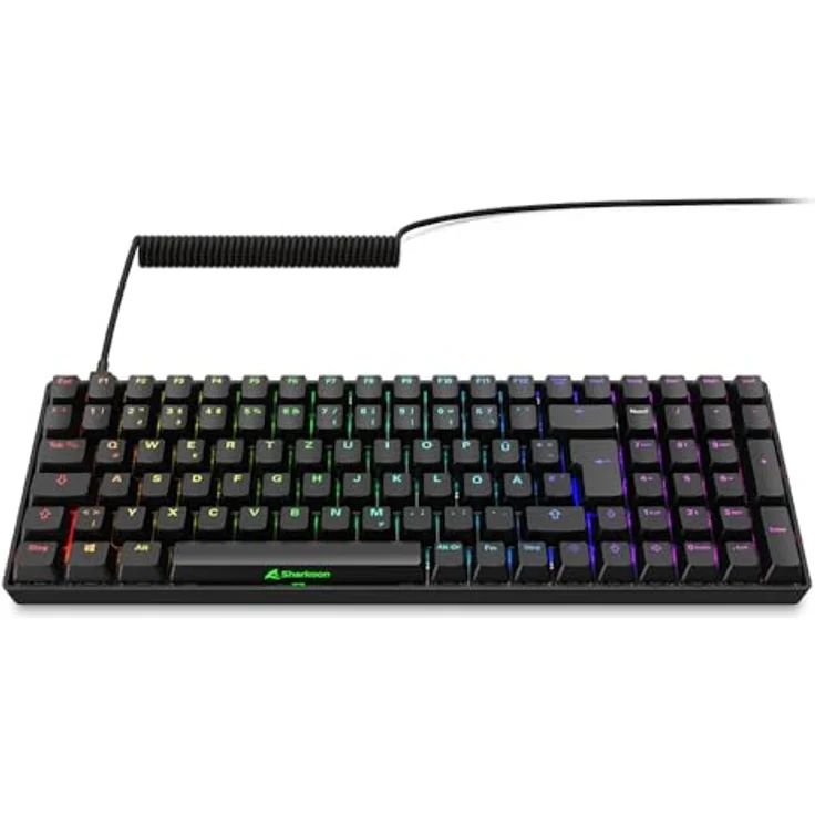 Sharkoon SKILLER SGK50 S2 Gaming Tastatur - Hot-Swap Gateron Brown Switches, RGB-Beleuchtung, QWERTZ-Layout, schwarz – Bild 5