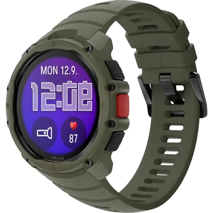 Polar Street X Smartwatch, Urban Sport Watch mit 1,28 Zoll AMOLED-Touchscreen, GPS, Herzfrequenzmessung und LED-Taschenlampe, militärtaugliche Robustheit – Bild 1