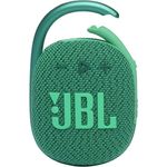 JBL Clip 4 Eco Bluetooth Lautsprecher aus recyceltem Material in Grün – Wasserdichte, tragbare Musikbox mit praktischem Karabiner – Bis zu 10 Stunden kabelloses Musik Streaming