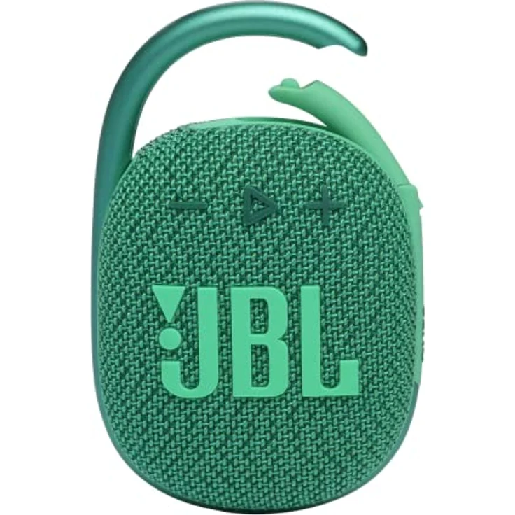 JBL Clip 4 Eco Bluetooth Lautsprecher aus recyceltem Material in Grün – Wasserdichte, tragbare Musikbox mit praktischem Karabiner – Bis zu 10 Stunden kabelloses Musik Streaming – Bild 1
