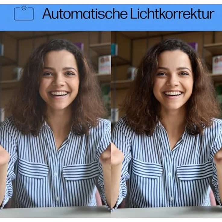 HP 320 All-in-One-Webcam (USB-A, 1080p/Full HD Auflösung, 360° schwenkbar, 66°-Weitwinkel, Belichtungskorrektur, Autofokus) Schwarz mit integriertem Mikrofon – Bild 6