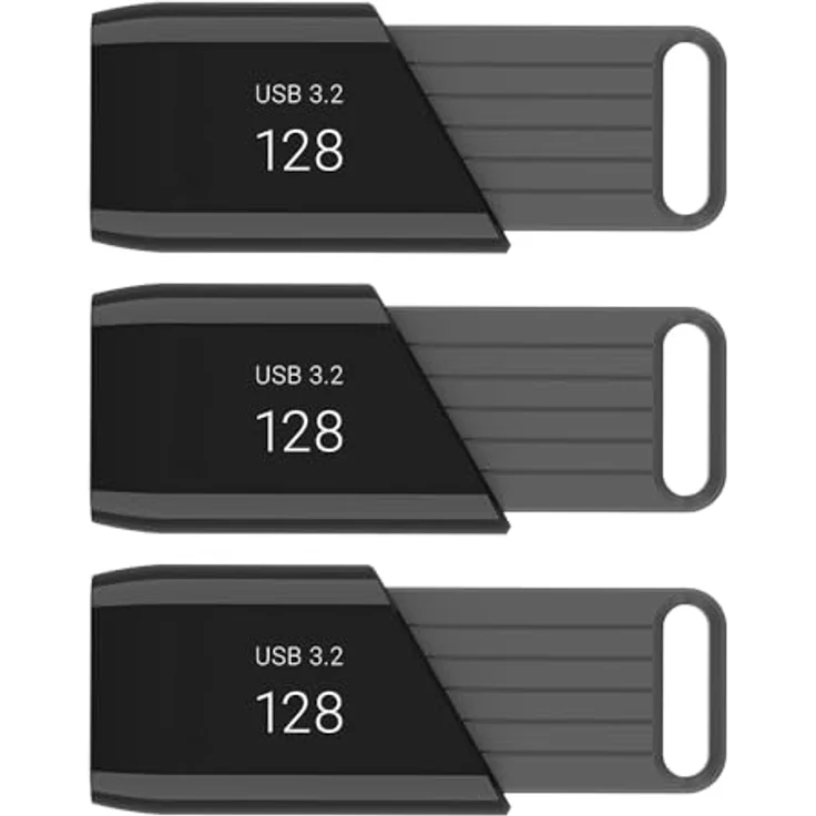 PNY Attaché X, USB 3.2 USB Stick mit 128 GB, bis zu 130 MB/s, schiebbares Gehäuse, schwarz, Pack x3 – Bild 8
