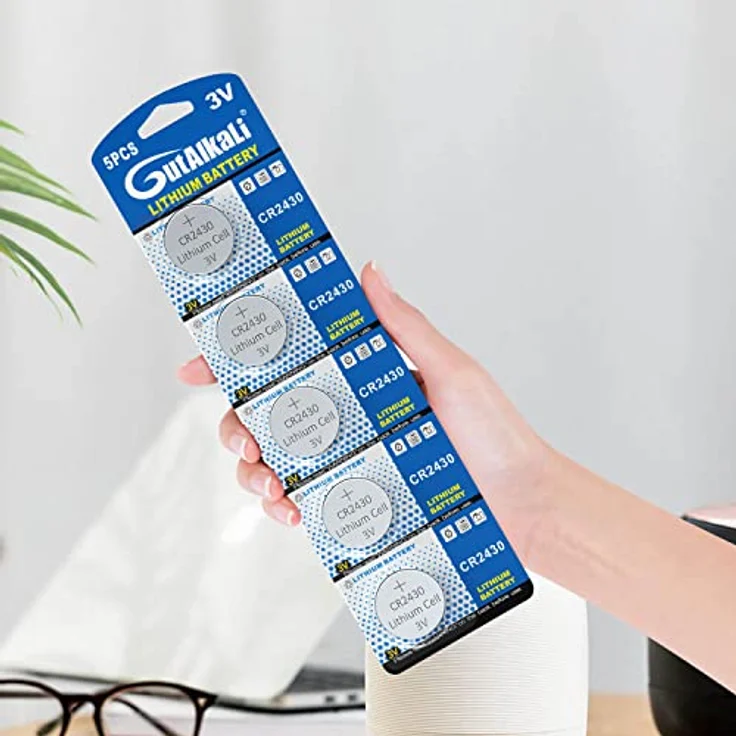 GutAlkaLi 3V Lithium-Knopfzelle CR2430 Batterien, 10er Votivkerzen, Teelichter, Video, Computer, Rechner, IC-Karten, elektrische Produkte – Bild 3