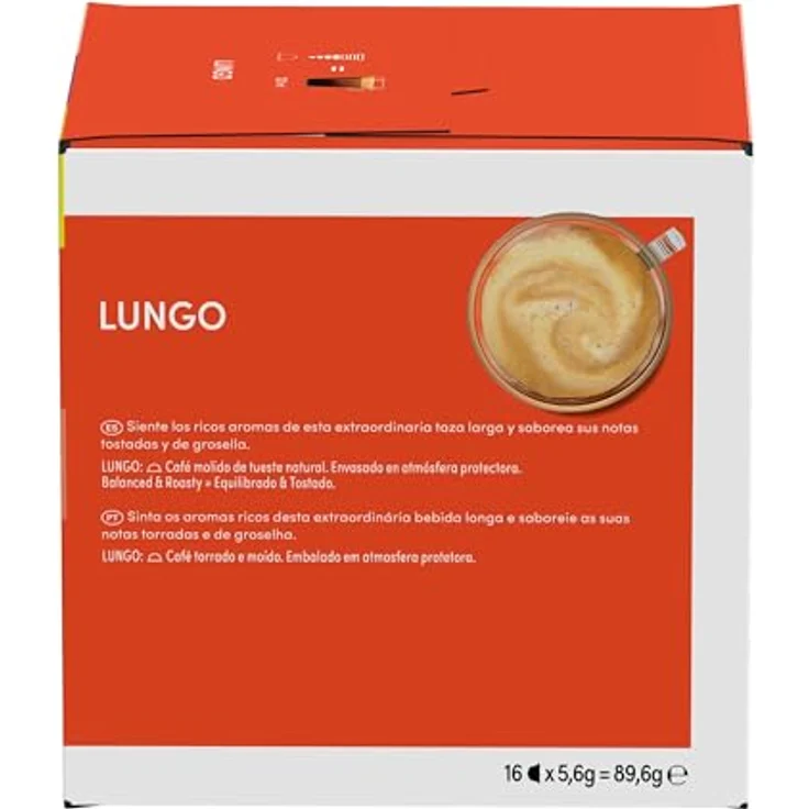 Nescafé Dolce Gusto Caffè Lungo, Kaffee Kapseln, 16 Portionen, 1er Pack, 112g – Bild 3