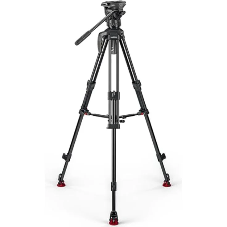 Sachtler Stativ System Ace XL AL MS Mk II (1018AM), Kamera-Zubehör mit 2-stufigem Aluminiumstativ, unterstützt Nutzlasten bis zu 8 kg (17,6 lbs), beleuchtete Libelle – Bild 3