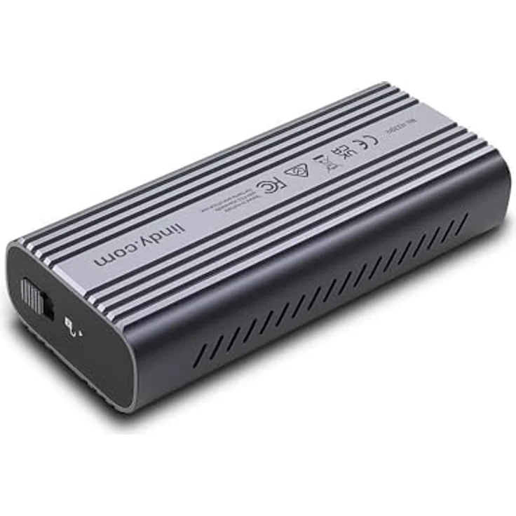 LINDY 43394 USB4 NVMe M.2 SSD Gehäuse, Aluminiumgehäuse mit effektiver Wärmeableitung, bis zu 40Gbit/s Datentransferraten – Bild 2